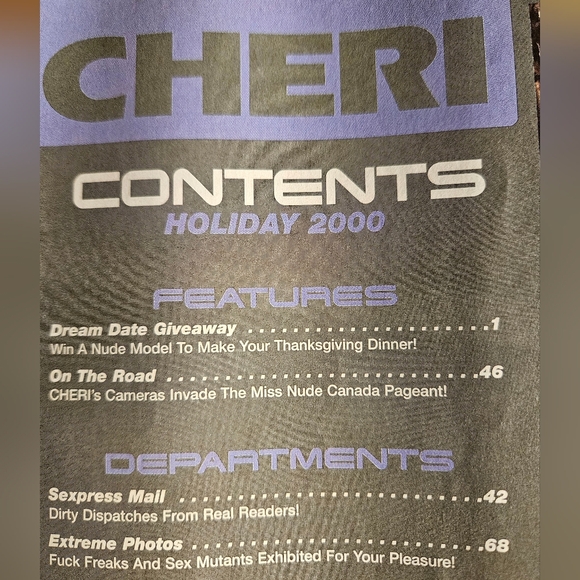 Vintage Cheri Magazine Holiday 2000 with Tera Patrick Cover - Picture 3 of 8